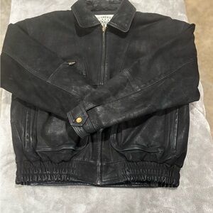 BROOKCRAFT MENS VINTAGE BLACK SUEDE BOMBER JACKET SIZE 42